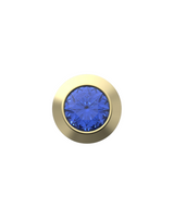 September Birthstone Charm – Sapphire Sterling Silver with Gold, White, or Rose Gold Finish