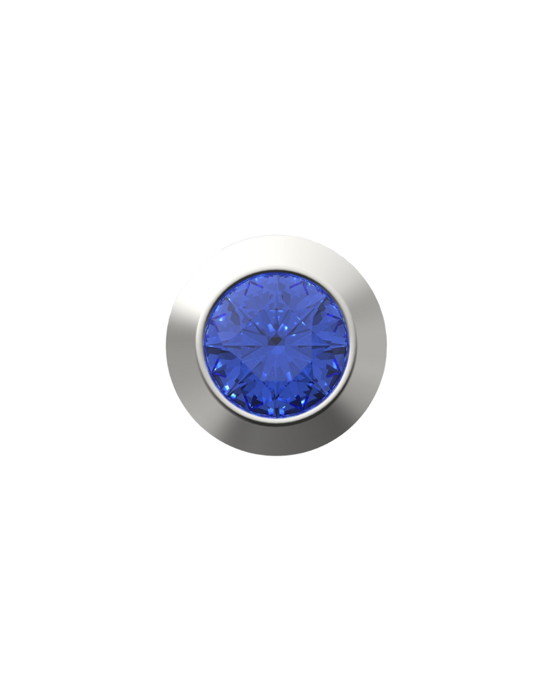 September Birthstone Charm – Sapphire Sterling Silver with Gold, White, or Rose Gold Finish
