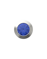 September Birthstone Charm – Sapphire Sterling Silver with Gold, White, or Rose Gold Finish