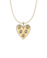 IT Heart Pendant – Personalized Sterling Silver Heart Necklace with Your Choice of Stones