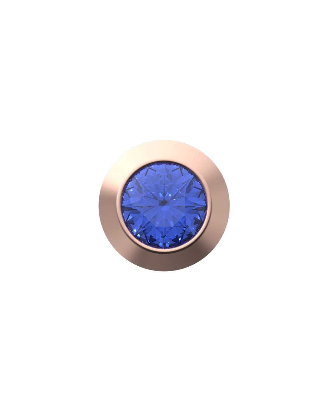 September Birthstone Charm – Sapphire Sterling Silver with Gold, White, or Rose Gold Finish