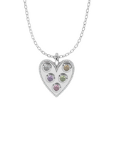 IT Heart Pendant – Personalized Sterling Silver Heart Necklace with Your Choice of Stones