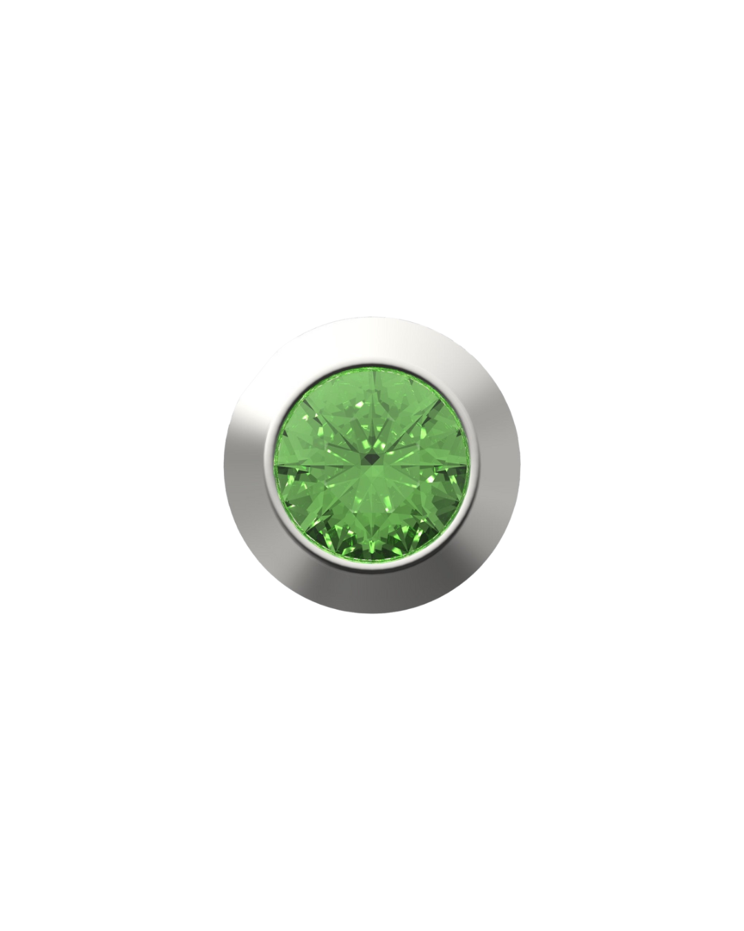 August Birthstone Charm – Peridot Sterling Silver with Gold, White, or Rose Gold Finish