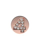Number 4 Initial Charm – Sterling Silver with Gold, White, or Rose Gold Finish