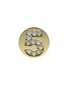 Number 5 Initial Charm – Sterling Silver with Gold, White, or Rose Gold Finish