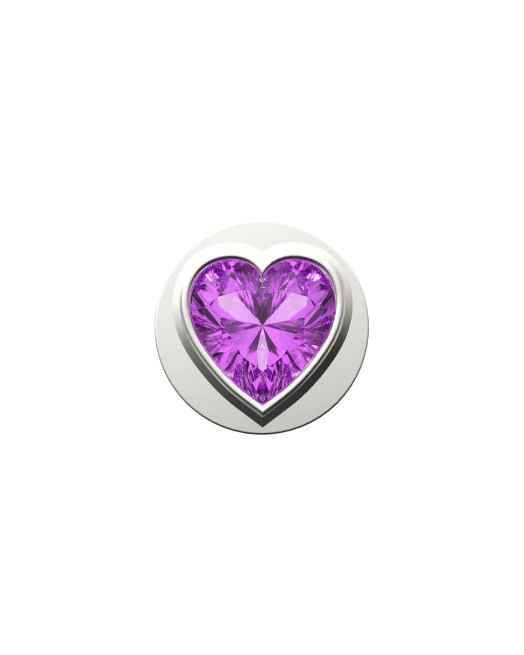 Pink Heart Charm – Sterling Silver with Gold, White, or Rose Gold Finish