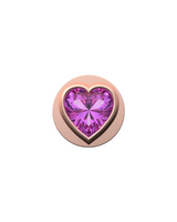 Pink Heart Charm – Sterling Silver with Gold, White, or Rose Gold Finish