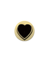 Black Heart Charm – Sterling Silver with Gold, White, or Rose Gold Finish