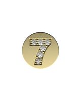 Number 7 Initial Charm – Sterling Silver with Gold, White, or Rose Gold Finish