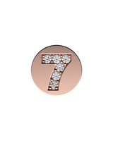 Number 7 Initial Charm – Sterling Silver with Gold, White, or Rose Gold Finish