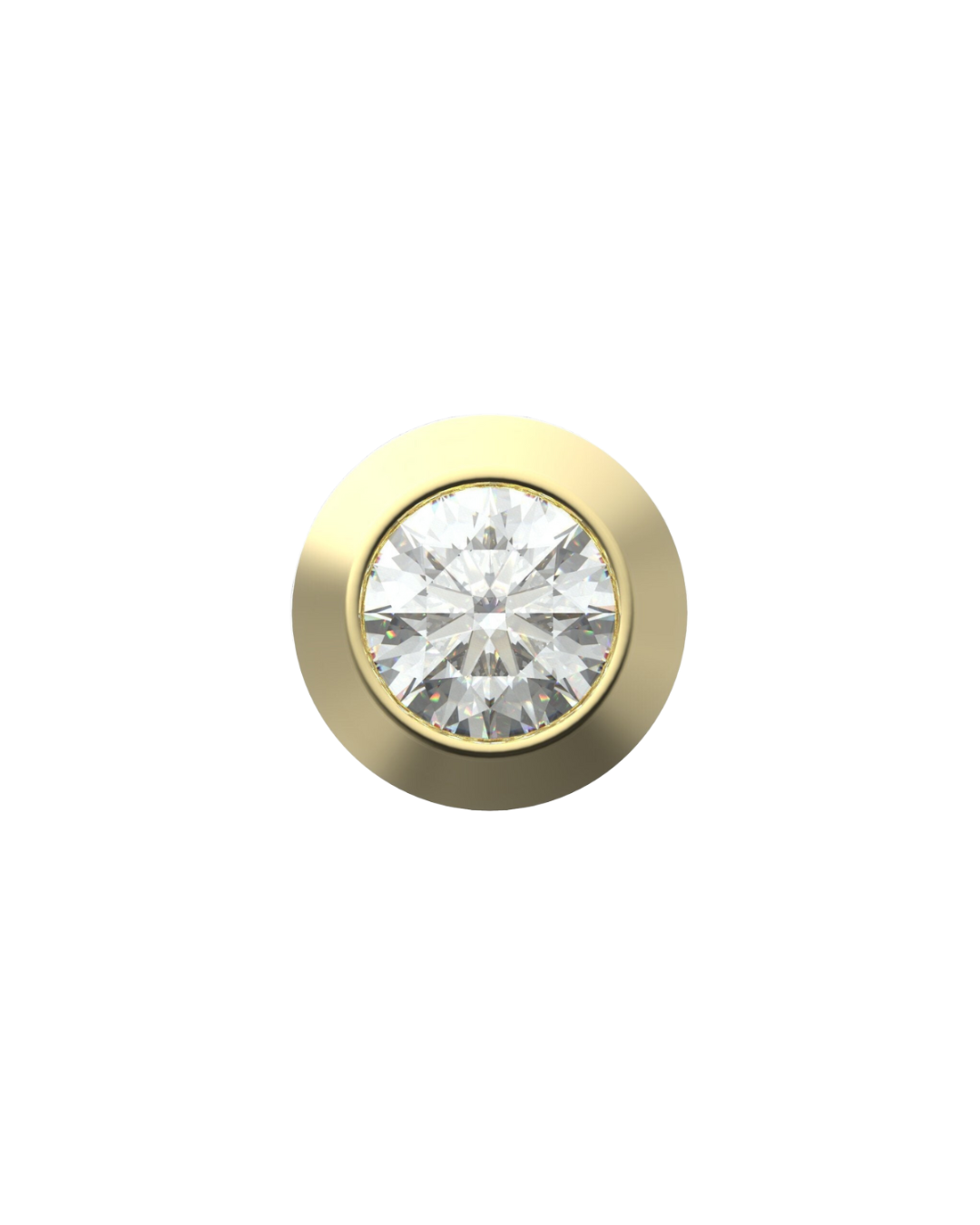 April Birthstone Charm – Diamond Sterling Silver with Gold, White, or Rose Gold Finish