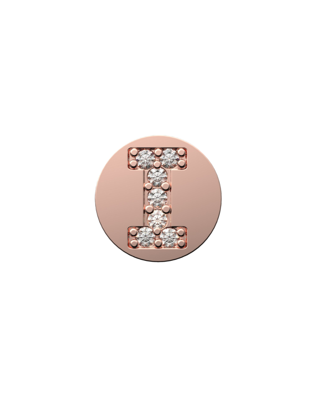 Letter I Initial Charm – Sterling Silver with Gold, White, or Rose Gold Finish