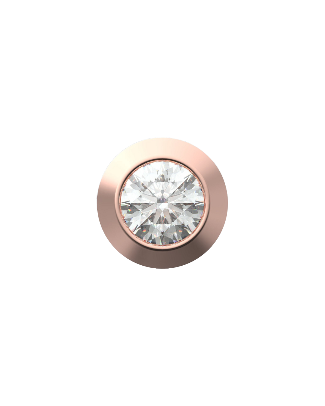 April Birthstone Charm – Diamond Sterling Silver with Gold, White, or Rose Gold Finish