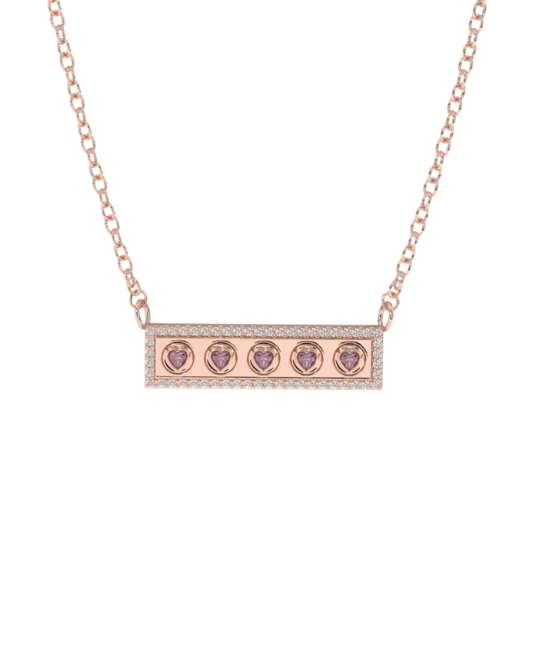 IT Bar Necklace – Personalized Sterling Silver Bar Necklace with Your Choice of Stones