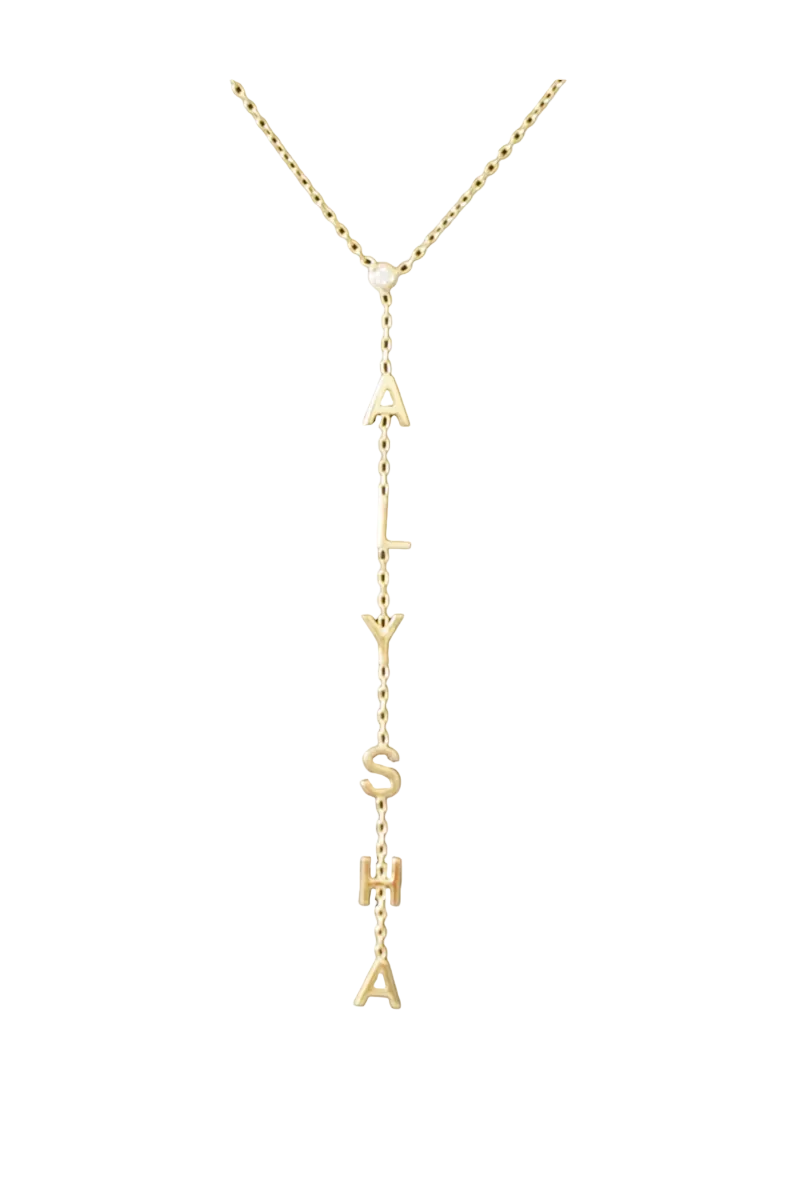 Name Lariat Necklace