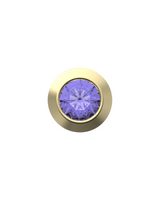 February Birthstone Charm – Amethyst Sterling Silver with Gold, White, or Rose Gold Finish