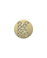 Letter K Initial Charm – Sterling Silver with Gold, White, or Rose Gold Finish