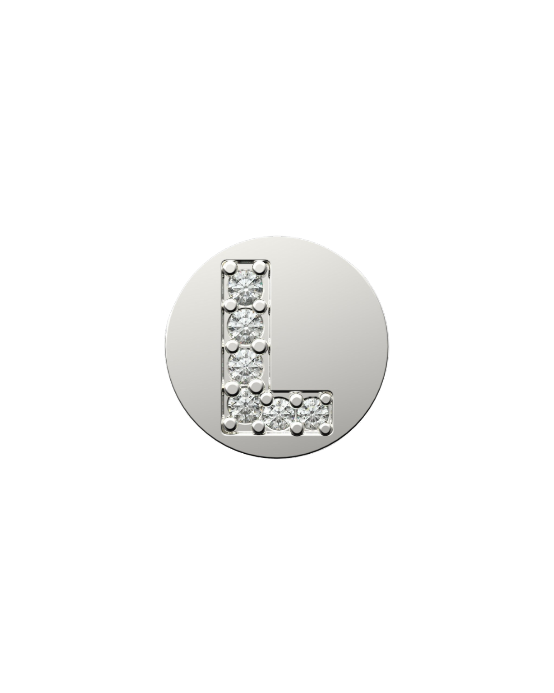 Letter L Initial Charm – Sterling Silver with Gold, White, or Rose Gold Finish