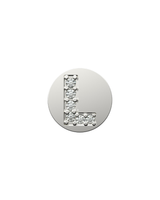 Letter L Initial Charm – Sterling Silver with Gold, White, or Rose Gold Finish