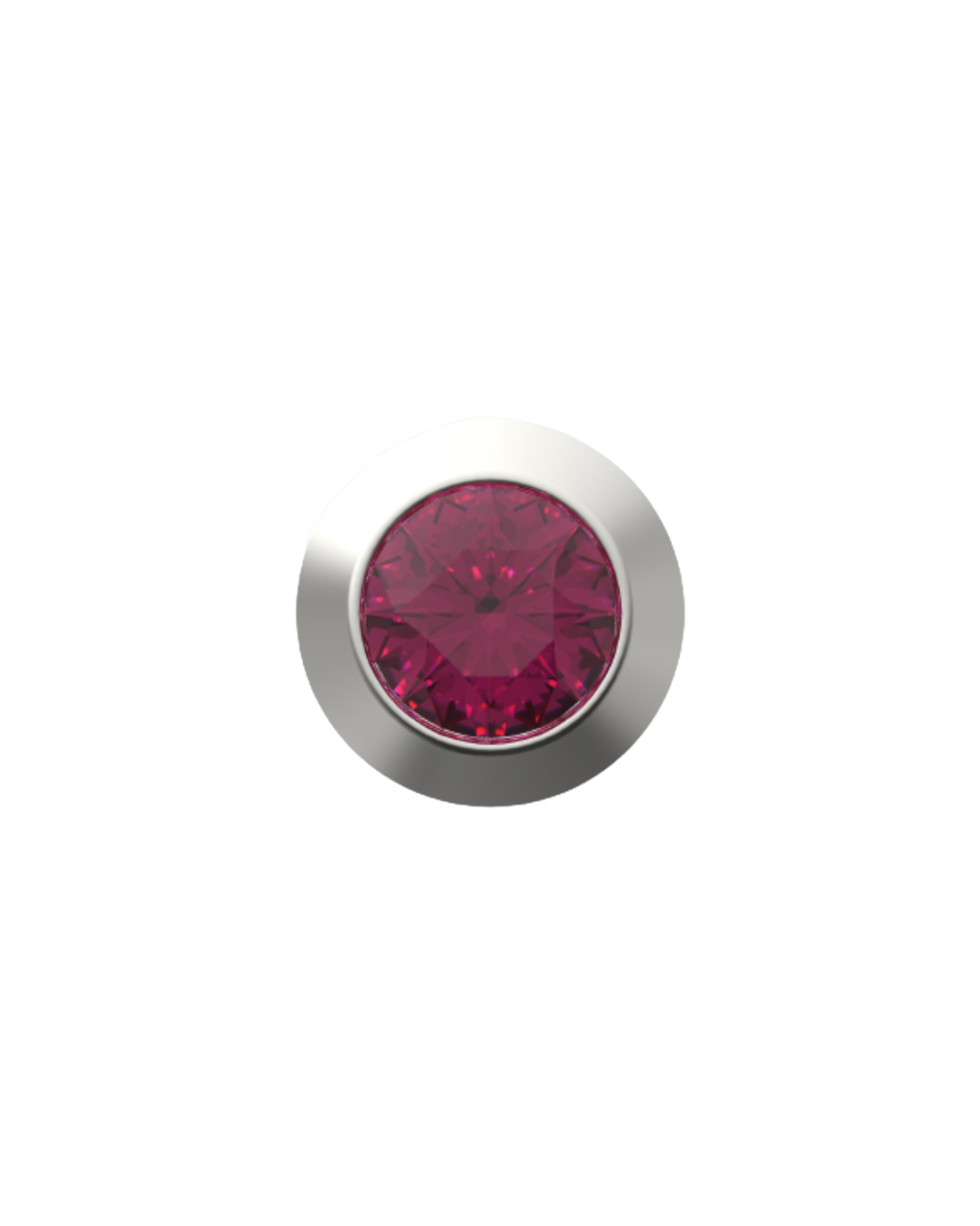 January Birthstone Charm – Garnet Sterling Silver with Gold, White, or Rose Gold Finish