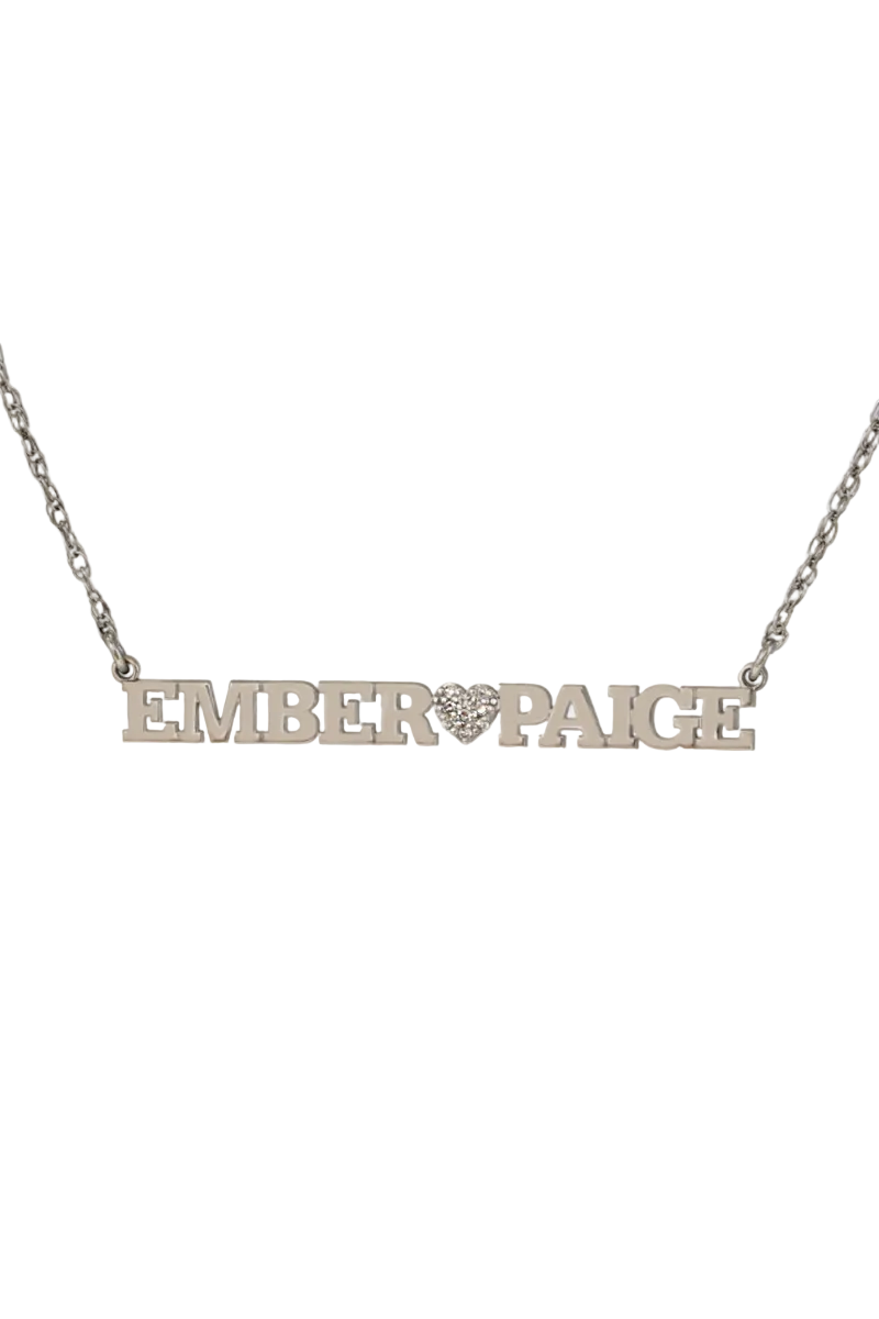 Couple Heart Name Necklace