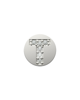 Letter T Initial Charm – Sterling Silver with Gold, White, or Rose Gold Finish