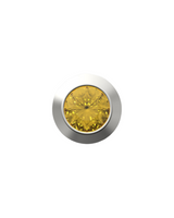 November Birthstone Charm – Topaz Sterling Silver with Gold, White, or Rose Gold Finish