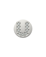 Letter U Initial Charm – Sterling Silver with Gold, White, or Rose Gold Finish