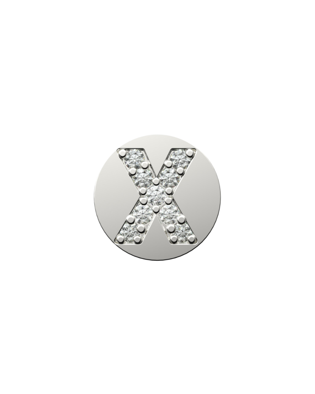 Letter X Initial Charm – Sterling Silver with Gold, White, or Rose Gold Finish