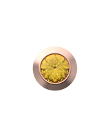 November Birthstone Charm – Topaz Sterling Silver with Gold, White, or Rose Gold Finish