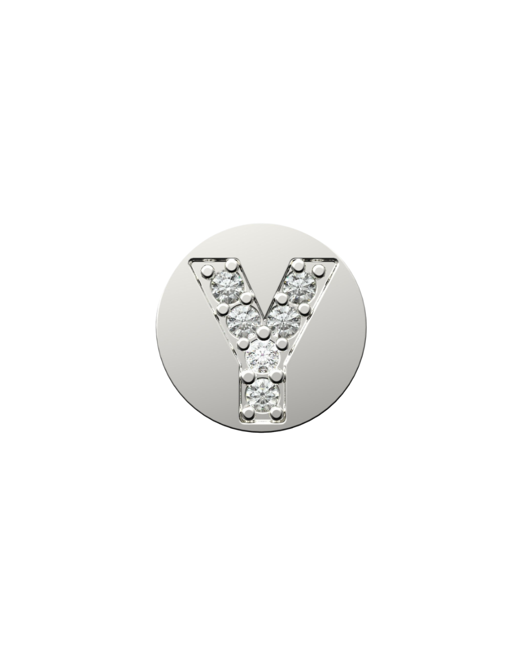 Letter Y Initial Charm – Sterling Silver with Gold, White, or Rose Gold Finish