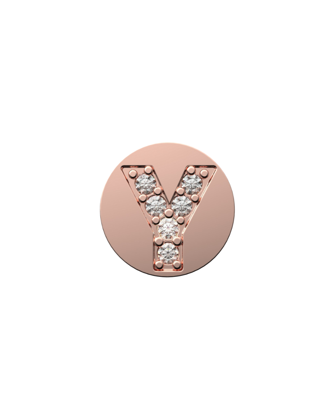 Letter Y Initial Charm – Sterling Silver with Gold, White, or Rose Gold Finish