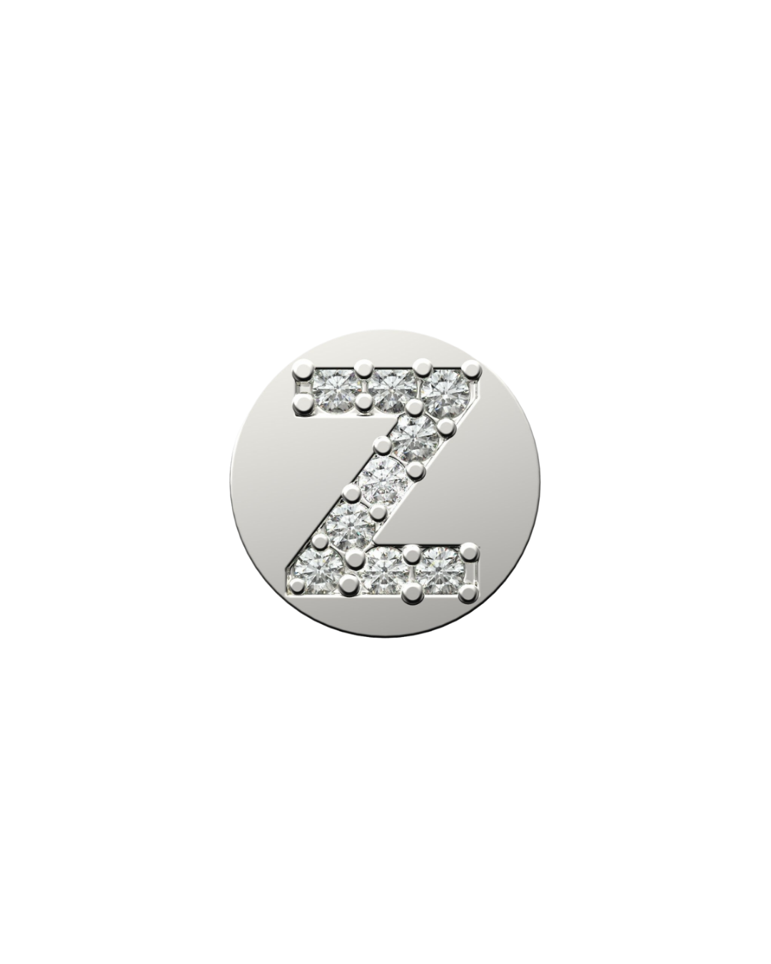 Letter Z Initial Charm – Sterling Silver with Gold, White, or Rose Gold Finish