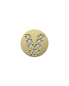 Letter V Initial Charm – Sterling Silver with Gold, White, or Rose Gold Finish