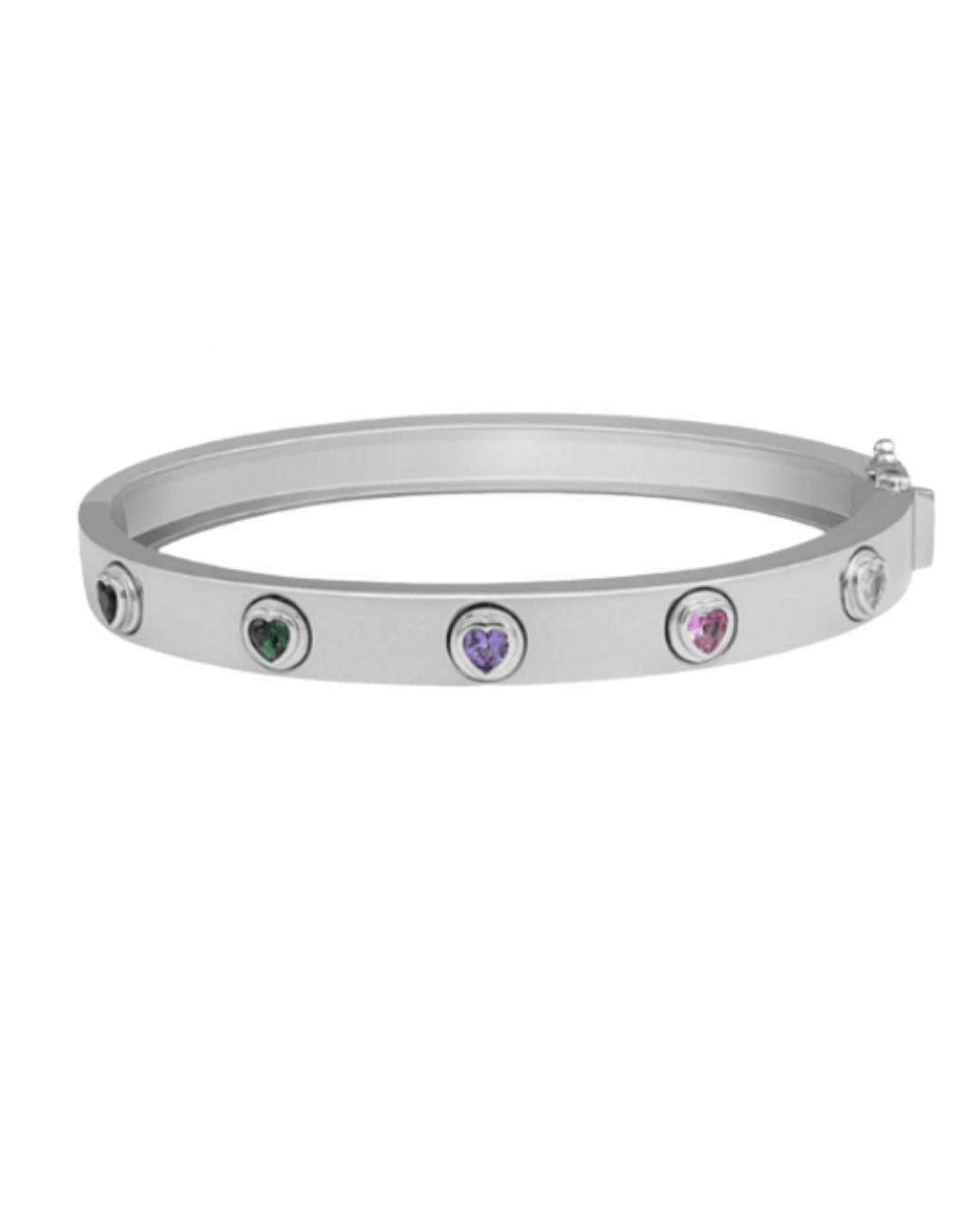 IT Bangle – Personalized Sterling Silver Bangle with Your Choice of Stones