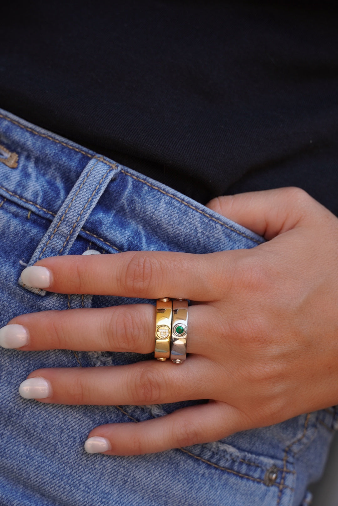 IT Band Ring – Personalized Sterling Silver Ring with Your Choice of Stones