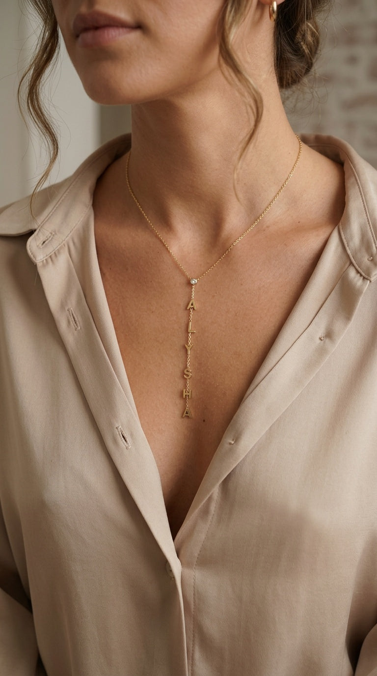 Name Lariat Necklace