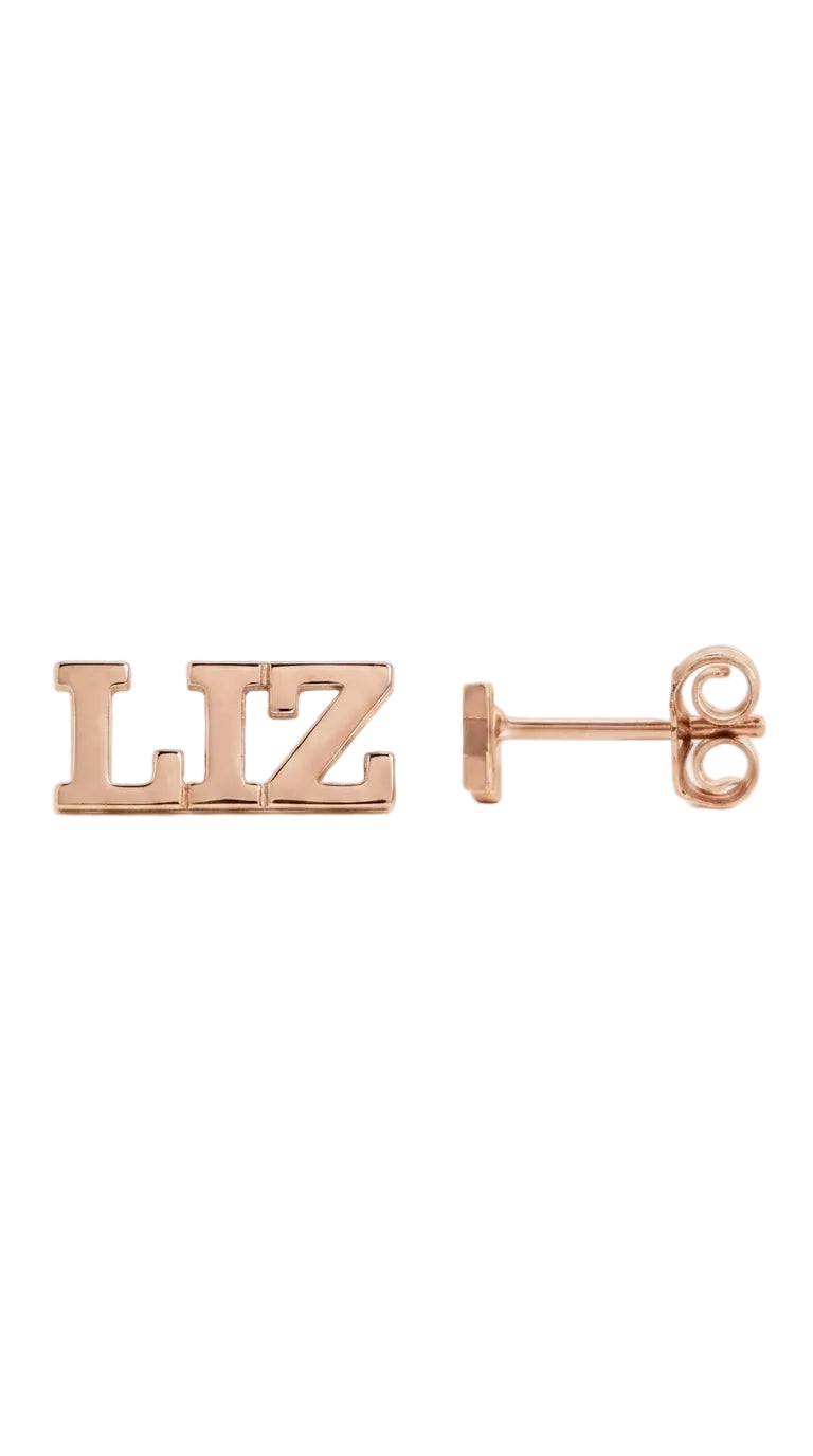 Nameplate Earrings