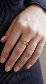 Roman Numeral Date Ring