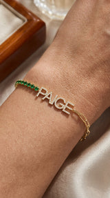 Half and Half Name Bracelet