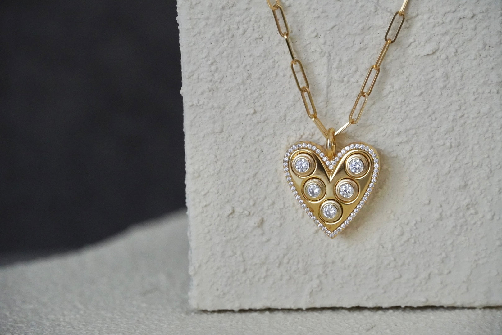 IT Heart Pendant – Personalized Sterling Silver Heart Necklace with Your Choice of Stones