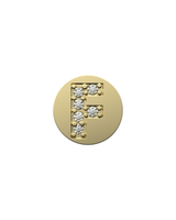 Letter F Initial Charm – Sterling Silver with Gold, White, or Rose Gold Finish