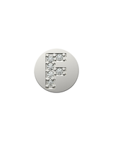 Letter F Initial Charm – Sterling Silver with Gold, White, or Rose Gold Finish