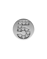 Number 5 Initial Charm – Sterling Silver with Gold, White, or Rose Gold Finish