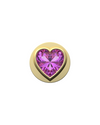 Pink Heart Charm – Sterling Silver with Gold, White, or Rose Gold Finish