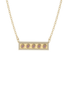 IT Bar Necklace – Personalized Sterling Silver Bar Necklace with Your Choice of Stones