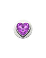 Pink Heart Charm – Sterling Silver with Gold, White, or Rose Gold Finish