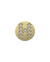 Letter H Initial Charm – Sterling Silver with Gold, White, or Rose Gold Finish