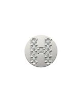 Letter H Initial Charm – Sterling Silver with Gold, White, or Rose Gold Finish