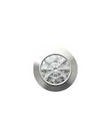April Birthstone Charm – Diamond Sterling Silver with Gold, White, or Rose Gold Finish